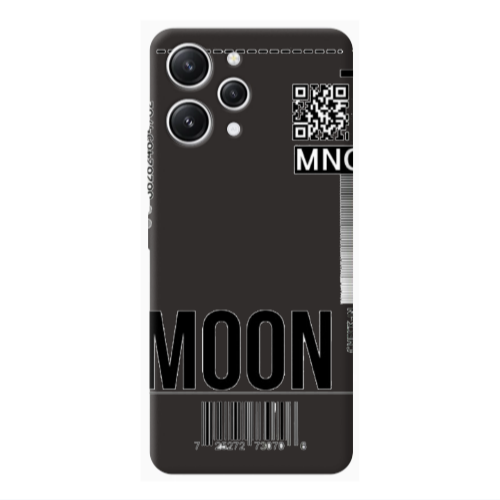 Xiaomi Redmi 12 A ticket to the moon Black Colored Silicone TPU Θήκη