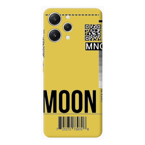 Xiaomi Redmi 12 A ticket to the moon Yellow Colored Silicone TPU Θήκη