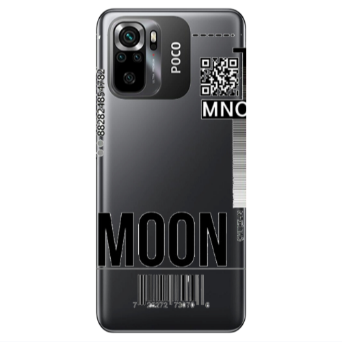 Xiaomi Poco M5 s A ticket to the moon Transparent Silicone TPU Θήκη
