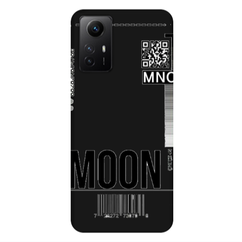 Xiaomi Redmi Note 12s A ticket to the moon Black Colored Silicone TPU Θήκη