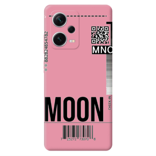 Xiaomi Poco X5 A ticket to the moon Pink Colored Silicone TPU Θήκη