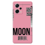Xiaomi Poco X5 A ticket to the moon Pink Colored Silicone TPU Θήκη