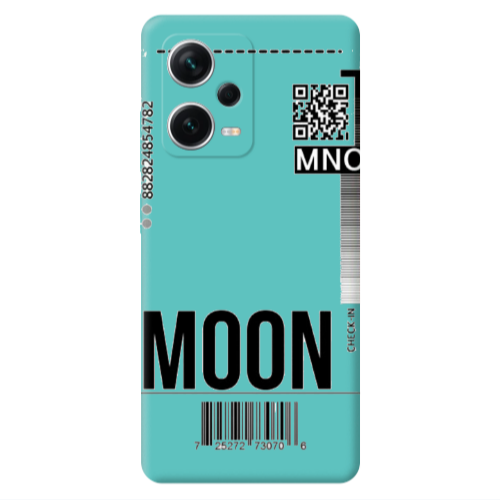 Xiaomi Poco X5 A ticket to the moon Turquoise Colored Silicone TPU Θήκη