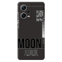 Xiaomi Poco X5 A ticket to the moon Black Colored Silicone TPU Θήκη