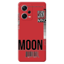 Xiaomi Poco X5 A ticket to the moon Red Colored Silicone TPU Θήκη