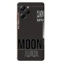 Xiaomi Poco X5 Pro A ticket to the moon Black Colored Silicone TPU Θήκη