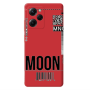 Xiaomi Poco X5 Pro A ticket to the moon Red Colored Silicone TPU Θήκη
