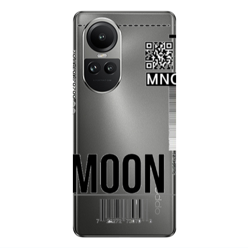 Oppo Reno10 5G A ticket to the moon Transparent Silicone TPU Θήκη
