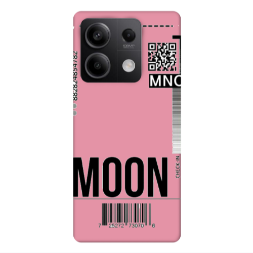 Xiaomi Redmi Note 13 5G A ticket to the moon Pink Colored Silicone TPU Θήκη