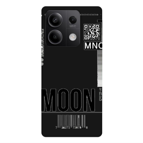 Xiaomi Redmi Note 13 5G A ticket to the moon Black Colored Silicone TPU Θήκη