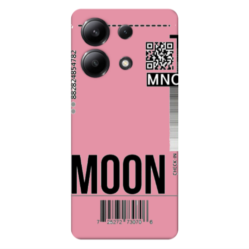 Xiaomi Redmi Note 13 4G A ticket to the moon Pink Colored Silicone TPU Θήκη