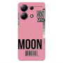 Xiaomi Redmi Note 13 4G A ticket to the moon Pink Colored Silicone TPU Θήκη