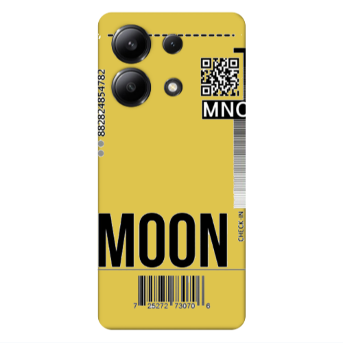 Xiaomi Redmi Note 13 4G A ticket to the moon Yellow Colored Silicone TPU Θήκη