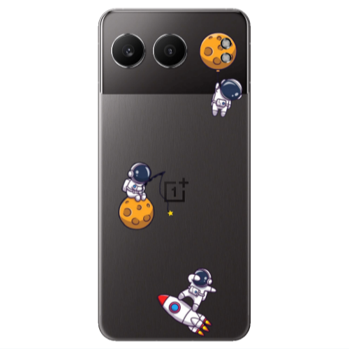 Oneplus Nord 4 Cute astronauts Transparent Silicone TPU Θήκη