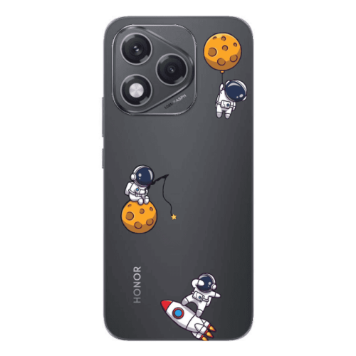 Honor 400 Lite Cute astronauts Transparent Silicone TPU Θήκη