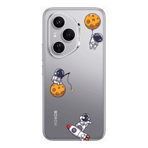 Honor Magic 400 Pro Cute astronauts Transparent Silicone TPU Θήκη