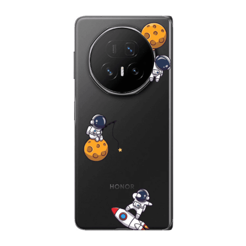 Honor Magic V5 Cute astronauts Transparent Silicone TPU Θήκη