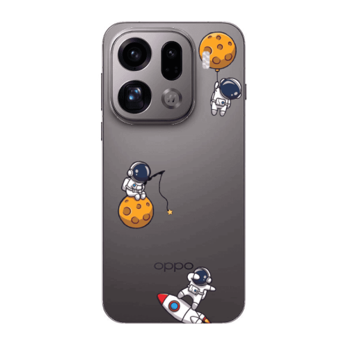 Oppo Find X9 Pro Cute astronauts Transparent Silicone TPU Θήκη