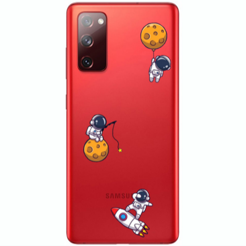 Samsung S20 FE Cute astronauts Transparent Silicone TPU Θήκη