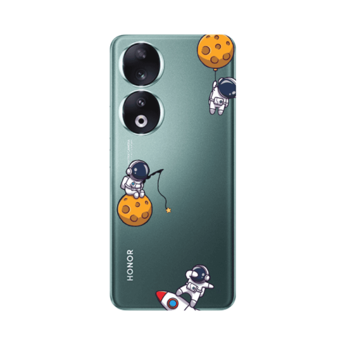 Honor 90 5G Cute astronauts Transparent Silicone TPU Θήκη