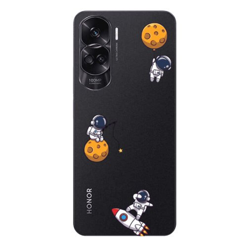Honor 90 Lite 5G Cute astronauts Transparent Silicone TPU Θήκη