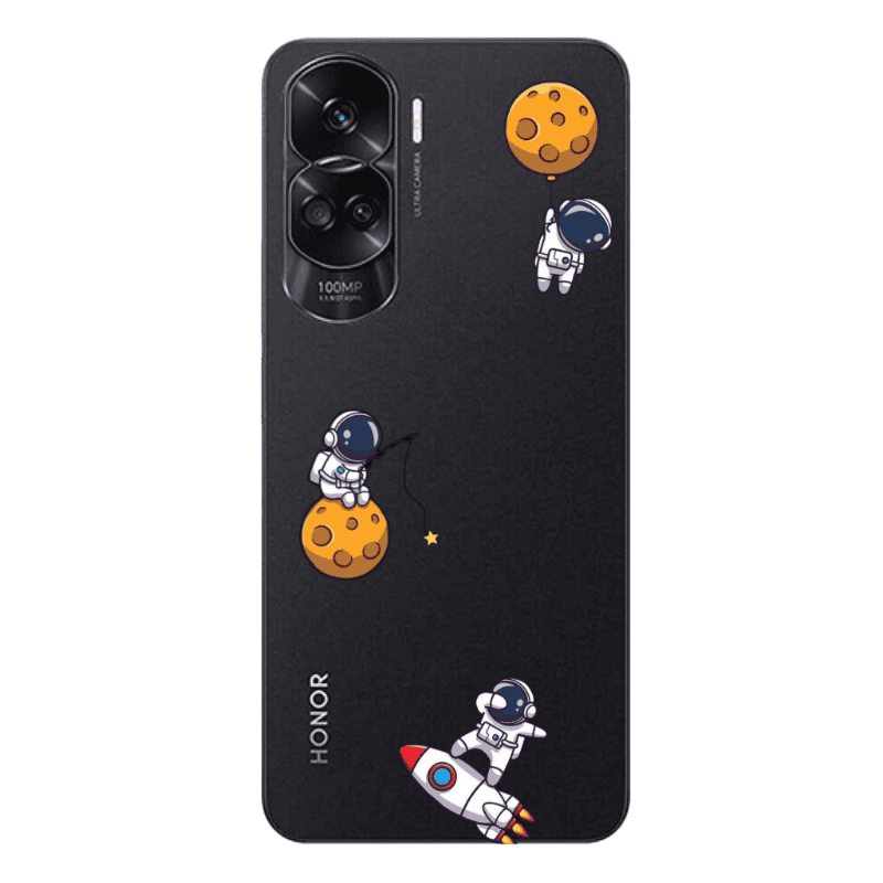 Honor 90 Lite 5G Cute astronauts Transparent Silicone TPU Θήκη
