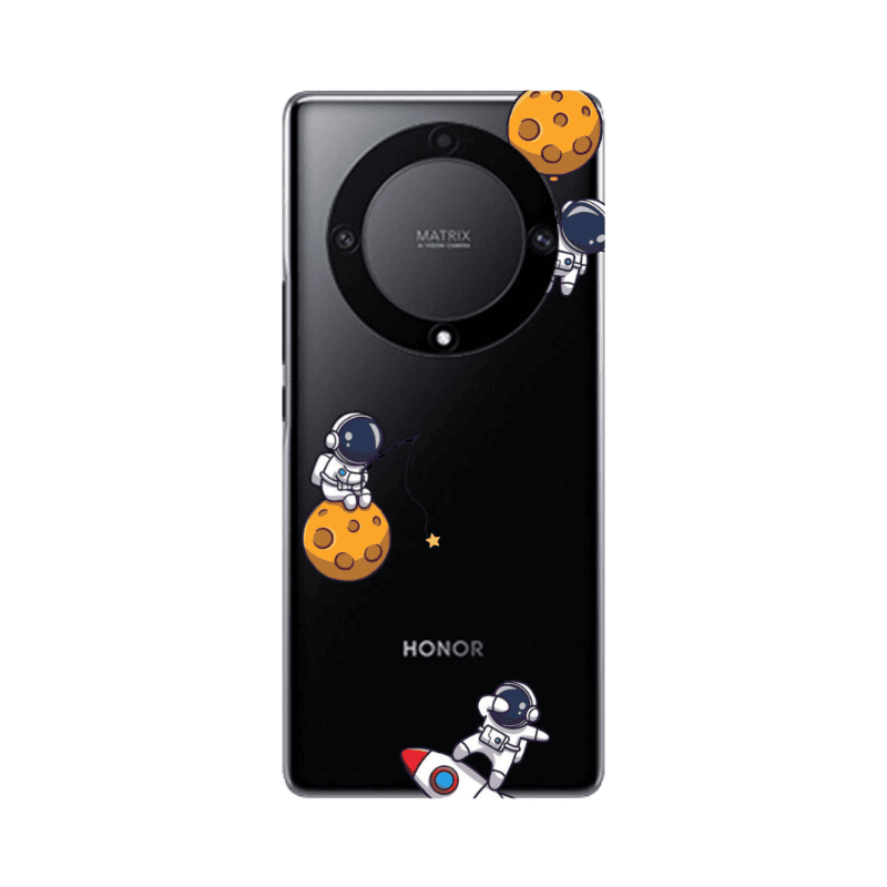 Honor Magic5 Lite 5G Cute astronauts Transparent Silicone TPU Θήκη