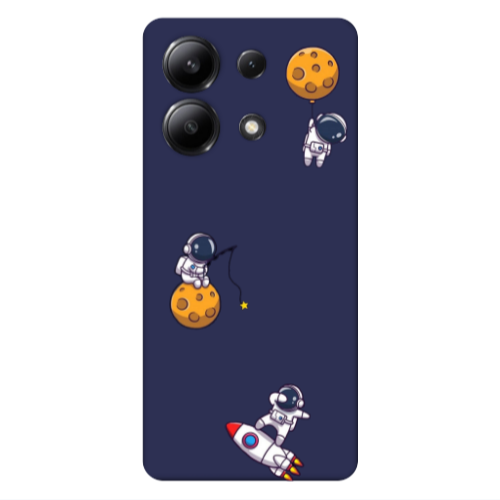 Xiaomi Redmi Note 13 4G Cute astronauts Dark blue Colored Silicone TPU Θήκη