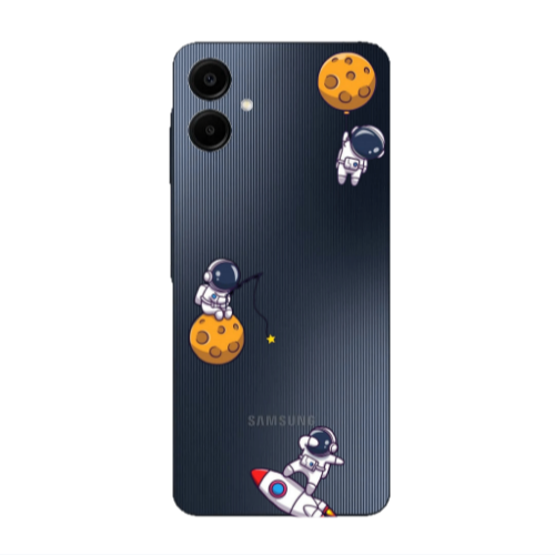 Samsung A06 Cute astronauts Transparent Silicone TPU Θήκη