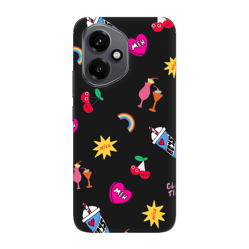 Honor Magic 400 glam time Black Colored Silicone TPU Θήκη