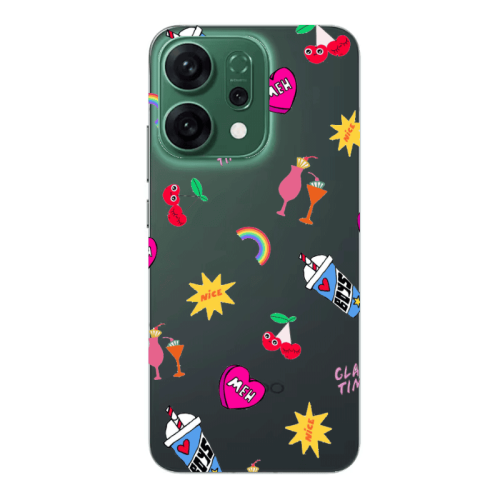 Oppo RENO 14 glam time Transparent Silicone TPU Θήκη