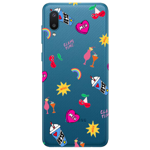 Samsung A02 glam time Transparent Silicone TPU Θήκη