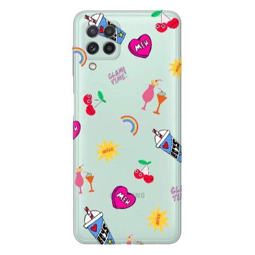 Samsung A22 4G glam time Transparent Silicone TPU Θήκη