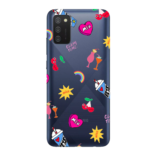 Samsung A03S glam time Transparent Silicone TPU Θήκη