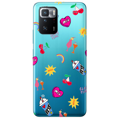 Xiaomi Poco X3 GT glam time Transparent Silicone TPU Θήκη