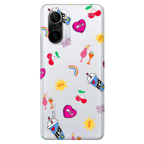 Xiaomi Poco F3 glam time Transparent Silicone TPU Θήκη