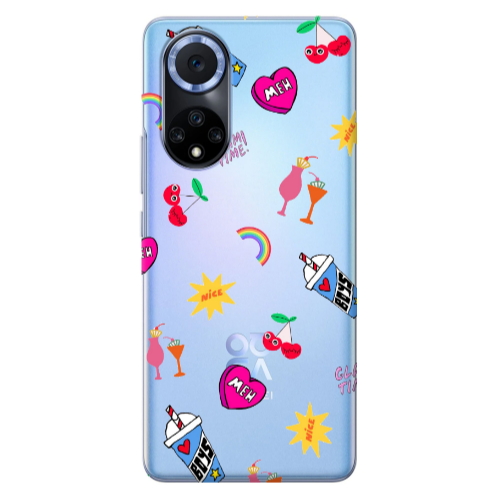 Huawei Nova 9 glam time Transparent Silicone TPU Θήκη