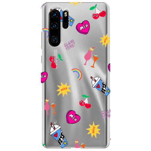 Huawei P30 Pro glam time Transparent Silicone TPU Θήκη