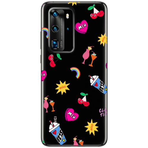 Huawei P40 Pro glam time Transparent Silicone TPU Θήκη