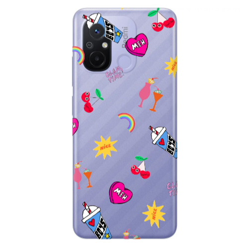 Xiaomi Redmi 12C glam time Transparent Silicone TPU Θήκη