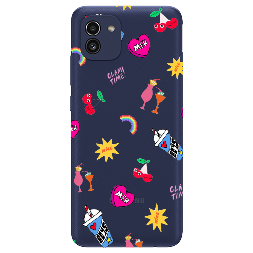 Samsung A03 glam time Transparent Silicone TPU Θήκη