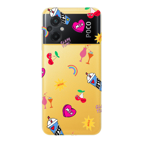 Xiaomi Poco M5 glam time Transparent Silicone TPU Θήκη