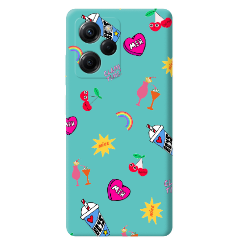 Xiaomi Poco X5 Pro glam time Turquoise Colored Silicone TPU Θήκη