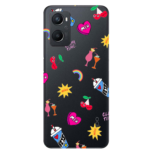 Oppo A 96 glam time Transparent Silicone TPU Θήκη