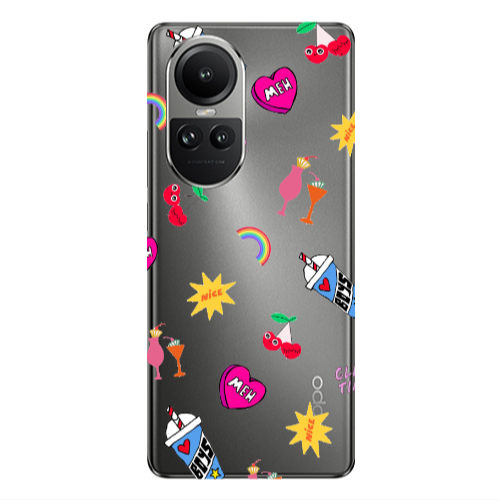 Oppo Reno10 5G glam time Transparent Silicone TPU Θήκη