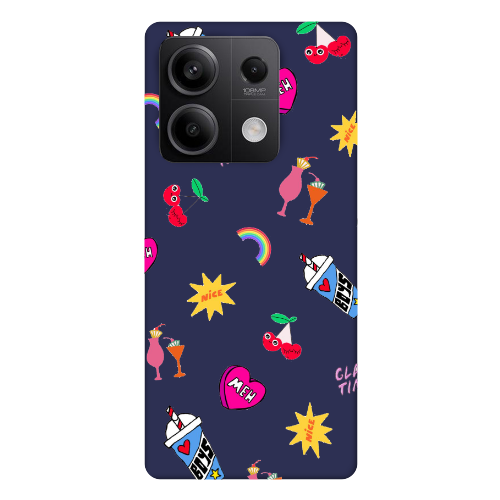 Xiaomi Redmi Note 13 5G glam time Dark blue Colored Silicone TPU Θήκη