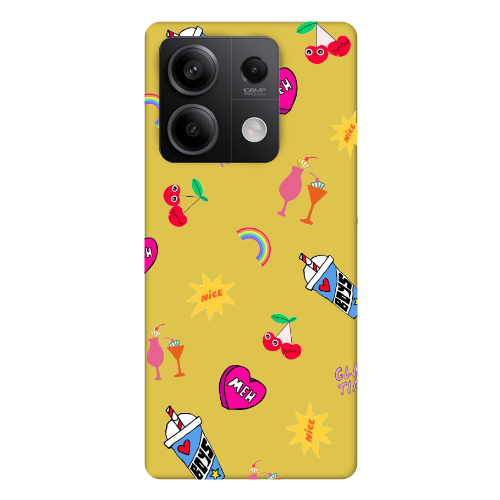 Xiaomi Redmi Note 13 5G glam time Yellow Colored Silicone TPU Θήκη