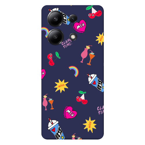 Xiaomi Redmi Note 13 4G glam time Dark blue Colored Silicone TPU Θήκη