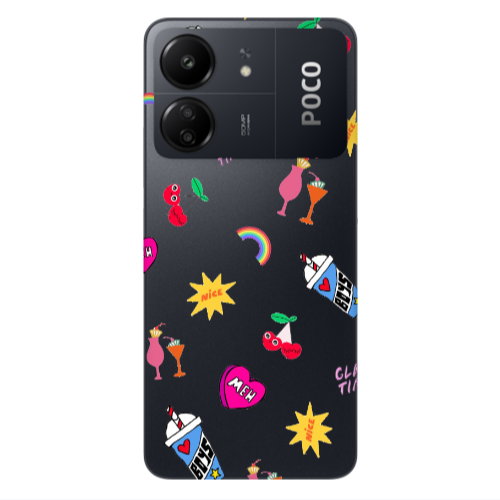 Xiaomi Poco C65 glam time Transparent Silicone TPU Θήκη