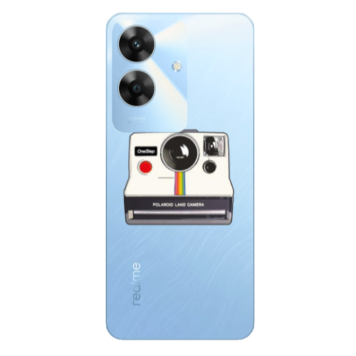 Realme Note 60 Polaroid land camera Transparent Silicone TPU Θήκη